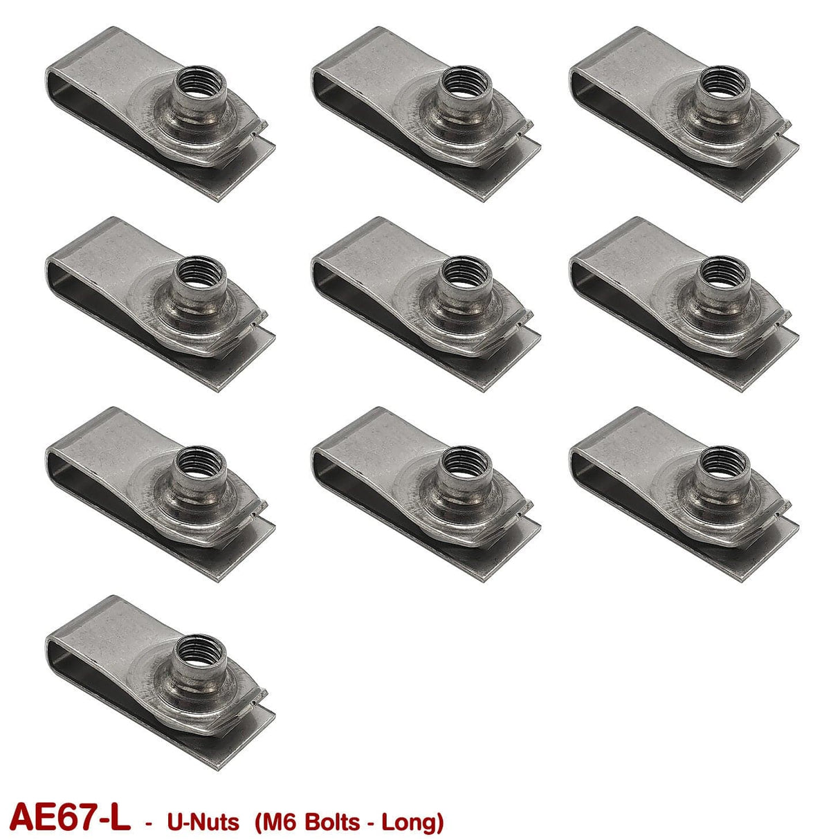 U - NUTS - M6 LONG (STAINLESS STEEL) - HOLDCOM AUTO PARTS