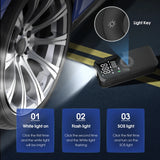 PORTABLE TYRE PUMP and POWER BANK  (UNIVERSAL)