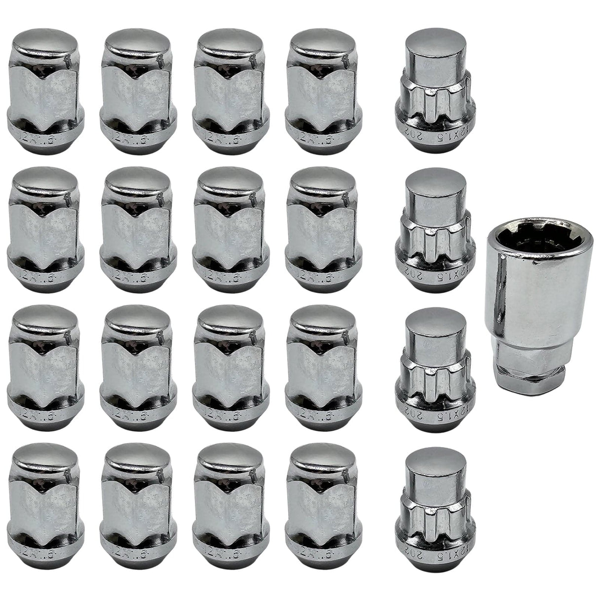 WHEEL NUTS WITH LOCK NUTS + KEY for VB VC VH VK VL VN VP VR VS VT VX VY VZ - HOLDCOM AUTO PARTS